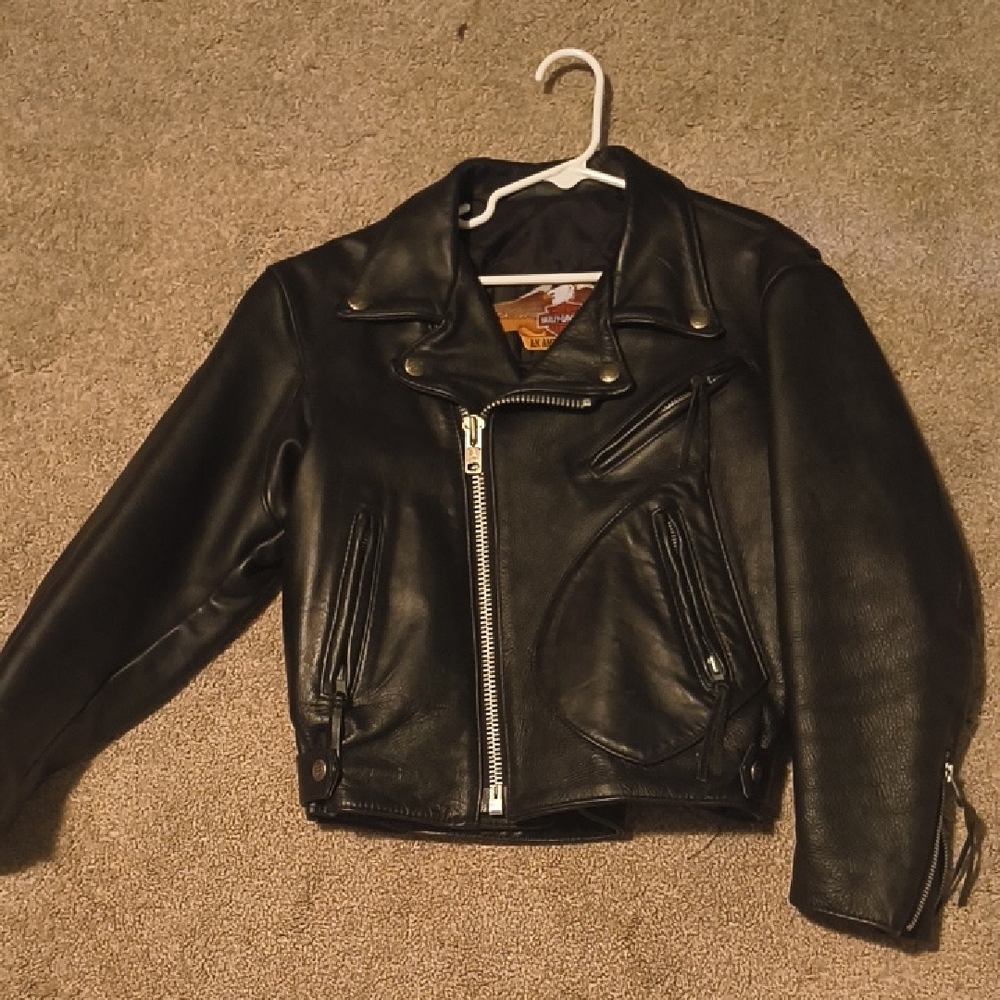 Harley-Davidson Black Leather Jacket with Iconic Patch